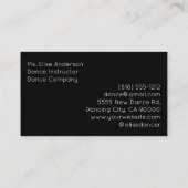 Tanzlehrer Ballerina Lehrer Visitenkarte (Rückseite)