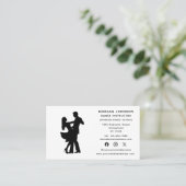 Tanzlehrer Ballroom Dancing Social Media Visitenkarte (Stehend Vorderseite)
