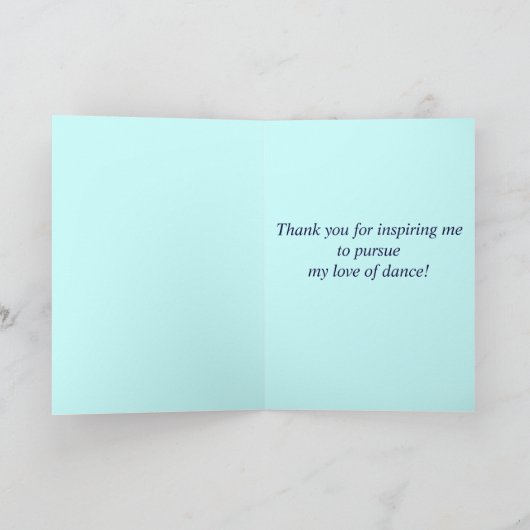 Tanzlehrer Danke von Boy Dancer (Innenseite)