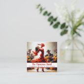 Tanzlehrer Flamenco Band Quadratische Visitenkarte (Stehend Vorderseite)