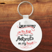 Tanzlehrer - Fußspuren im Herzen Schlüsselanhänger (Vorderseite)