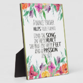 Tanzlehrer Geschenk Anerkennung Danke Zitat Fotoplatte (Seite)