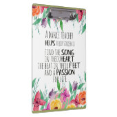 Tanzlehrer Geschenk Anerkennung Danke Zitat Klemmbrett (Rechts)