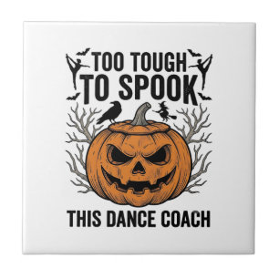 Tanzlehrer Halloween-Kürbis-Gravur-Shirt De Fliese