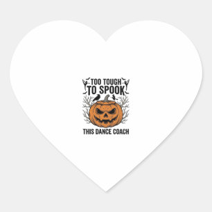 Tanzlehrer Halloween-Kürbis-Gravur-Shirt De Herz-Aufkleber