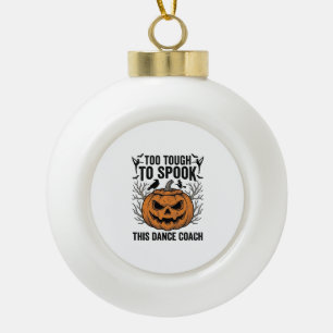 Tanzlehrer Halloween-Kürbis-Gravur-Shirt De Keramik Kugel-Ornament