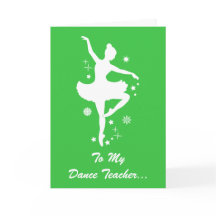 Tanzlehrer Happy Holidays Ballerina Silhouette