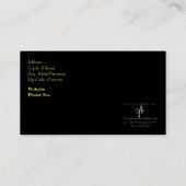 Tanzlehrer im Ballsaal Golden Brass Slogan Visitenkarte (Rückseite)