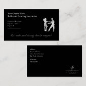 Tanzlehrer im Ballsaal Mexican Silver Visitenkarte (Vorne/Hinten)