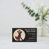 Tanzlehrer im Ballsaal Visitenkarte (Stehend Vorderseite)