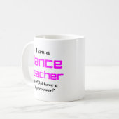 Tanzlehrer Kaffeetasse (Vorderseite Links)