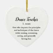 Tanzlehrer Keramik Ornament (Vorne)