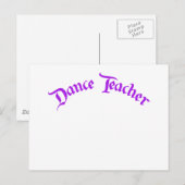 Tanzlehrer (nach Maß) Postkarte (Vorne/Hinten)