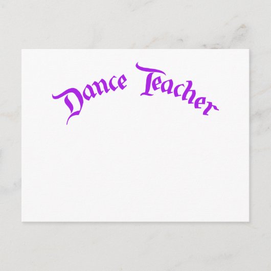 Tanzlehrer (nach Maß) Postkarte (Vorderseite)