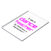 Tanzlehrer Notizblock (Linke Seite)