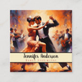 Tanzlehrer Paare tanzen Quadratische Visitenkarte (Vorderseite)