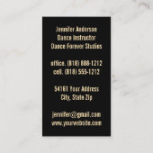 Tanzlehrer Paare tanzen Visitenkarte (Rückseite)