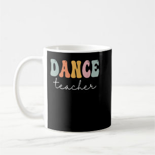 Tanzlehrer Retro Groovy Vintage Glücklicher Erster Kaffeetasse