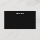 Tanzlehrer, Schule, Performer Visitenkarte (Rückseite)