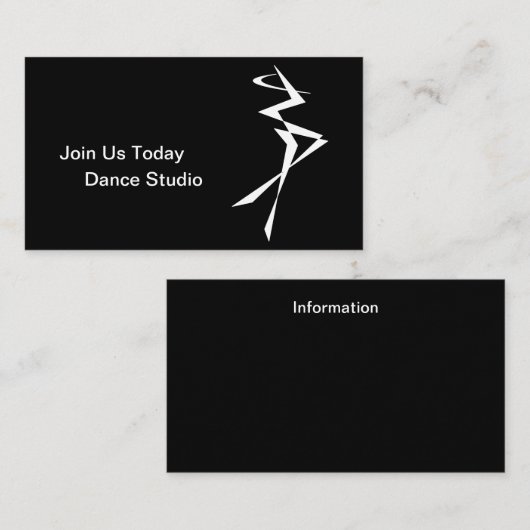 Tanzlehrer, Schule, Performer Visitenkarte (Vorne/Hinten)