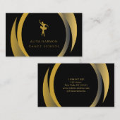 Tanzlehrer Tanzlehrer Black Gold Visitenkarte (Vorne/Hinten)