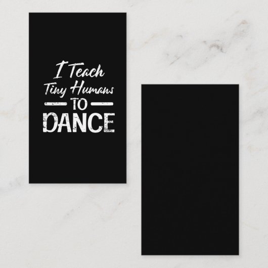 Tanzlehrer und Tanzlehrer Visitenkarte (Vorne/Hinten)