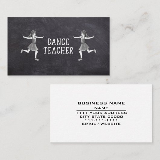 Tanzlehrer Unterricht Tanzlehrer Kurse Visitenkarte (Vorne/Hinten)