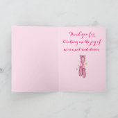 Tanzlehrer Vielen Dank mit Hängeballschuhen Dankeskarte (Innenseite)