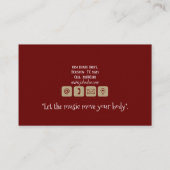 Tanzlehrer-Visitenkarte Visitenkarte (Rückseite)