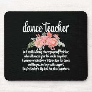 Tanzlehrer Wertschätzung Frauen schwarze Klicks pa Mousepad