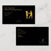 Tanzlehrerin Cava Rosa Slogan Visitenkarte (Vorne/Hinten)