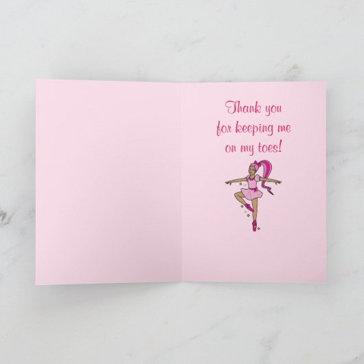 TanzlehrerIn dankt Ihnen für die individuell anpas Dankeskarte (Innenseite)