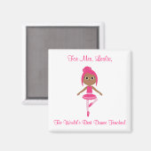 Tanzlehrerin Magnet mit Beginner Ballerina (Vorderseite/Rückseite)