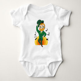 Tanzlekobobobaun, St. Patrick's Day Cartoon Baby Strampler