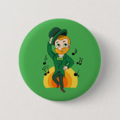 Tanzlekobobobaun, St. Patrick's Day Cartoon Button (Vorderseite)