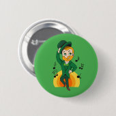 Tanzlekobobobaun, St. Patrick's Day Cartoon Button (Vorne & Hinten)