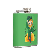 Tanzlekobobobaun, St. Patrick's Day Cartoon Flachmann (Rechts)