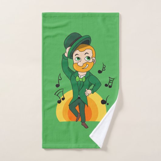 Tanzlekobobobaun, St. Patrick's Day Cartoon Handtuch (Handtuch)