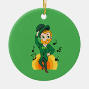 Tanzlekobobobaun, St. Patrick's Day Cartoon Keramik Ornament