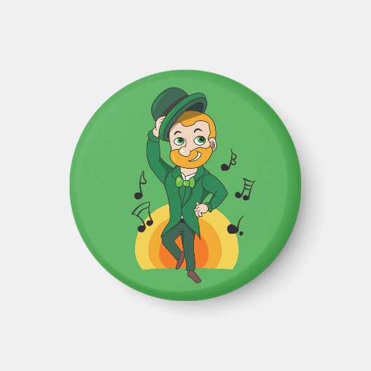 Tanzlekobobobaun, St. Patrick's Day Cartoon Magnet (Vorne)
