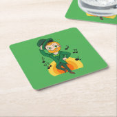 Tanzlekobobobaun, St. Patrick's Day Cartoon Rechteckiger Pappuntersetzer (angewinkelt)