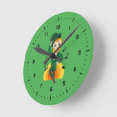 Tanzlekobobobaun, St. Patrick's Day Cartoon Runde Wanduhr (Winkel)