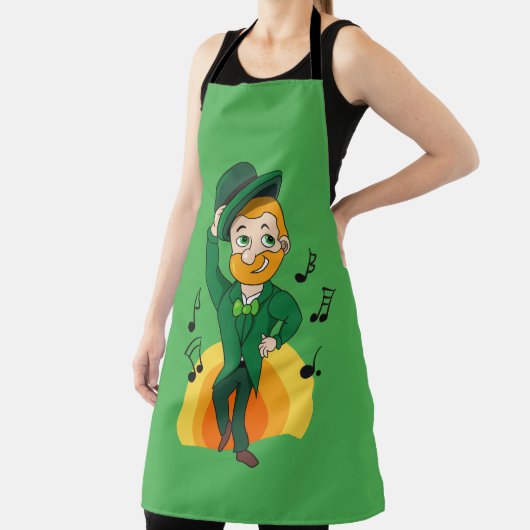 Tanzlekobobobaun, St. Patrick's Day Cartoon Schürze (InSitu)