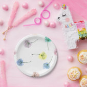 Tanzleuchter | Wasserfarbenes Muster Pappteller (Party)