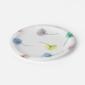 Tanzleuchter | Wasserfarbenes Muster Pappteller (Schrägansicht)