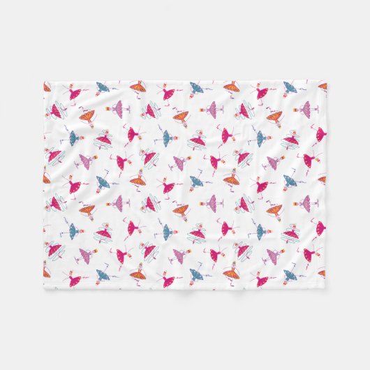 Tanzmädchen Fleecedecke (Vorderseite (Horizontal))