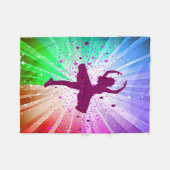 Tanzmädchen in hellen Lichtern Decke. Fleecedecke (Vorderseite (Horizontal))