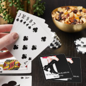 Tanzmädchen in langen Stiefeln und Minirock Spielkarten (In Situ)