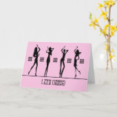 Tanzmädchen Lass uns Geburtstagskarte tanzen Karte (Gelbe Blume)