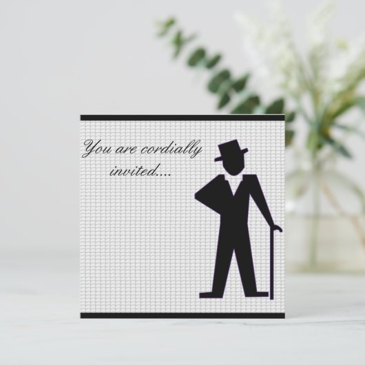 Tanzmann Einladung (Stehend Vorderseite)